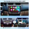 for Honda Accord 7th 2003 2004 2005 2006 2007 Android Car Stereo with Wireless Carplay/Android Auto 10.1" Touchscreen Autoradio Support WiFi GPS Navigation Backup Camera SWC FM/RDS Radio 2G+64G view 2