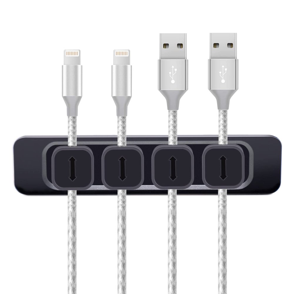 DRM Cable Clips Organizer Magnetic Cable Management Clips Cord Organizer Self Adhesive Sticky for All Wires, Desk Wall Desktop Cord Office Home USB Cable Power Wire Mouse Cable, Black