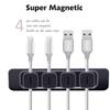 DRM Cable Clips Organizer Magnetic Cable Management Clips Cord Organizer Self Adhesive Sticky for All Wires, Desk Wall Desktop Cord Office Home USB Cable Power Wire Mouse Cable, Black view 2