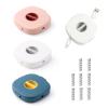 CARURLIFF 4 PCS Retractable Cable Management Mini Headphone Cable Winder Organizer Mouse Cable Reel and 8 PCS Cable Protector view 1