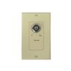 Lowell KL100-DI 100W Mono Volume Control with Key Switch and 1-Gang Decorator Wall Plate; 3dB per Step (33dB Total); Made for Use with 25V/70V Speaker Line; Ivory Finish view 1