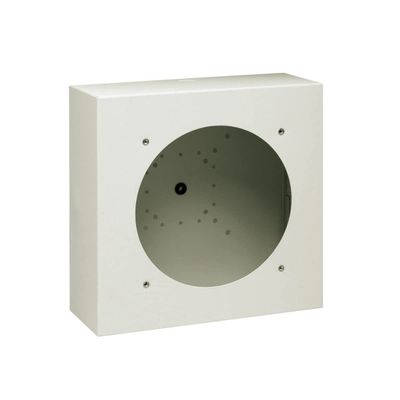 Lowell LUH-Box-INT Steel Enclosure for Unihorn, Surface Mount; 10.5 Square x 4 Deep Inches; Material: 20-Gauge Cold Rolled Steel with Welded Seams; Network Grey Powder Epoxy Finish