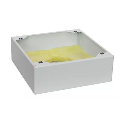 Lowell CB84-SGVPA Surface Mount Steel Enclosure for 8-Inch Speaker and Vandal-Resistant Grille Model SG-8VP; 16-Gauge 1-Piece Steel, Welded Seams, White Finish; 1-Inch Thick Batting