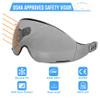 AOLAMEGS Hard Hat Accessories Visor - PC Material Safety Helmet Goggle Replacement EN 166 Approved Black Lens Sun Shade Eye Protector Block Dust and Sunlight view 2