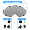 AOLAMEGS Hard Hat Accessories Visor - PC Material Safety Helmet Goggle Replacement EN 166 Approved Black Lens Sun Shade Eye Protector Block Dust and Sunlight view 3