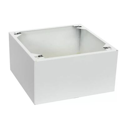Lowell CB86-SGA Steel Enclosure for 8-Inch Speaker, Surface Mount; 20-Gauge 1-Piece U.S. Steel, Welded Seams, White Finish; 6-Inch Deep; 1-Inch Thick Batting; for Screw-Mount Grille