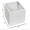 Lowell CB86-SGA Steel Enclosure for 8-Inch Speaker, Surface Mount; 20-Gauge 1-Piece U.S. Steel, Welded Seams, White Finish; 6-Inch Deep; 1-Inch Thick Batting; for Screw-Mount Grille view 4