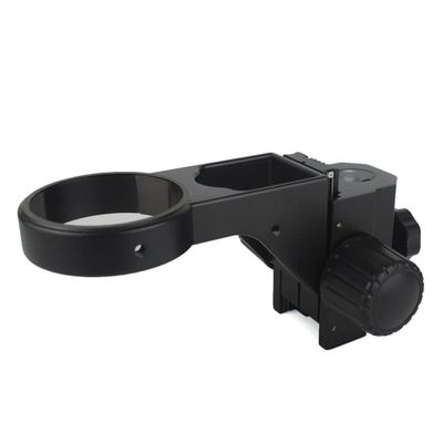 Lab Microscope Slides Diameter 25mm Zoom Stereo Microscopes, Adjustable 76mm Focusing Bracket Focusing Holder Microscope Parts (Color : Black)