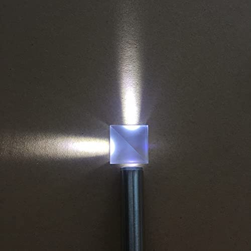 Beam Splitter Right-Angled Triangle Prism Cube Anti-Reflection Coating Applicable Wave Band 400-700nm, Split Ratio 5: 5, Semi-Reflective and Semi-Transparent Cube
