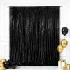 Eternal Beauty Black Sequin Backdrop, 8x10 Ft Halloween Glitter Background Curtains for Shimmer Photography Party Wedding Birthday Back Drop Decor view 1