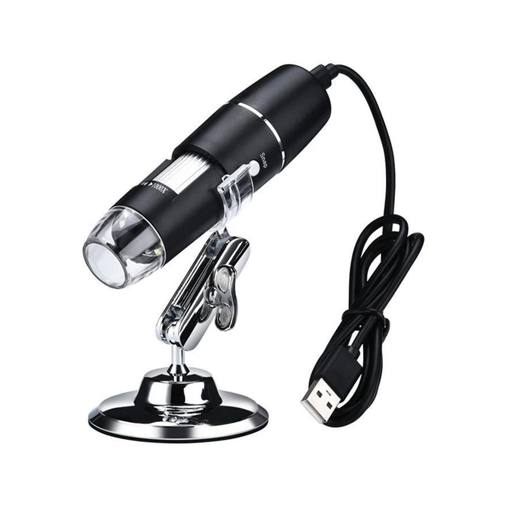 Microscope Accessories Kit Handheld Portable Electronic Digital Stereo Microscopes Microscope Slides (Magnification : 1600X)