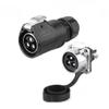CNLINKO 3 Pin 50Amp Power Industrial Circular Connector, Female Plug & Male Panel Mount Receptacles Socket Jack, Rated 50amp, Outdoor Waterproof IP67, Easy Plug and Pull, Screw Locking Termination view 1