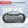 Pyle Portable Wireless Bluetooth Loud Streaming Speaker w/Deep Bass Hands-Free Microphone w/TWS Stereo Sound Function - IPX6 Waterproof Outdoor Speaker, 8H Playtime, AUX, BT Range 32+ ft - PCMPSB1BK view 3