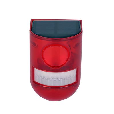Solar-Powered Motion Sensor Outdoor Indoor Alarm with Loud Siren Sound Strobe Light