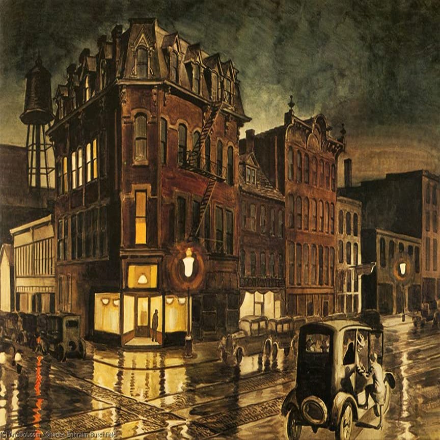 Rainy Night : Charles Ephraim Burchfield : Archival Quality Art Print