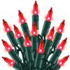 TW SHINE Valentine's Day Red Lights, 20FT 100 Count Incandescent Christmas Mini Tree String Lights, Waterproof Christmas Decorations for Outdoor Indoor Xmas Patio Home Party Garden Yard Decor view 1
