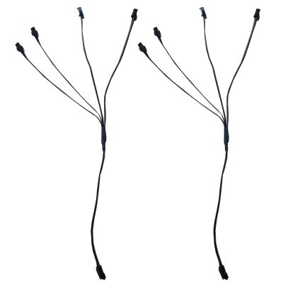 JYtrend 4 Way Splitter Connector for Neon El Wire Light (2 Pieces)