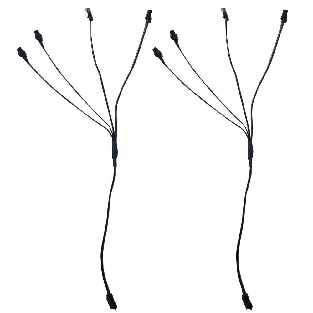 JYtrend 4 Way Splitter Connector for Neon El Wire Light (2 Pieces)