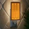 Craftsman Night Light, Porcelain Lithophane, Mission-Prairie Style by The Porcelain Garden, Handmade Decorative Wall Plug in for Bedroom, Bathroom, Kitchen, Hallway, Nursery; Art Deco Accent Light view 2