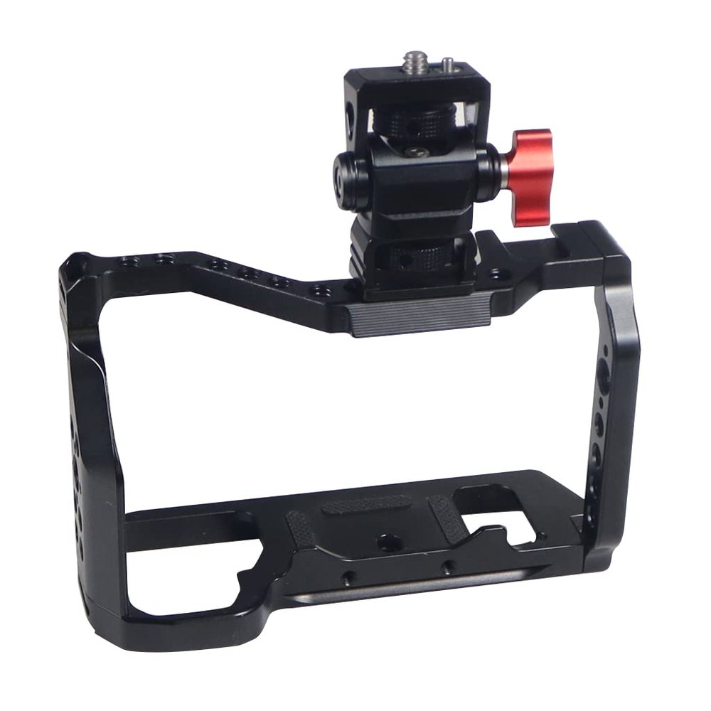 FEICHAO All-Inclusive Camera Cage with Adjustable Gimbal Monitor Bracket Compatible with Sony A7R3/A7C,DJI Camera