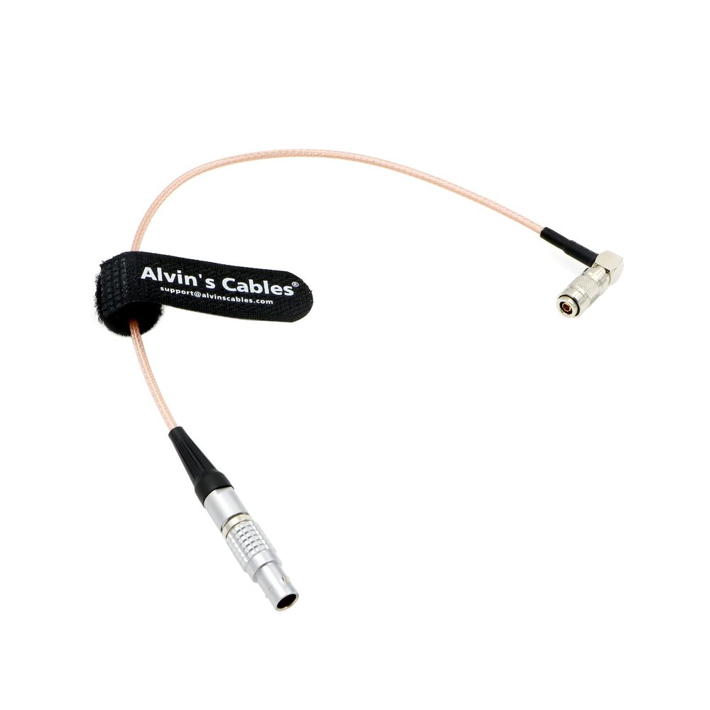Alvin's Cables Timecode Cable for Canon R5C from Ambient Nanolockit 5 Pin Male to Right Angle DIN Time-Code Cable 30cm|12in