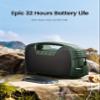 IPX7 Waterproof Bluetooth Speaker, 40W (60W Peak) Portable Wireless Speakers, 32H Playtime, Stereo Loud Sound, Deep Bass, Bluetooth 5.0, Built-in Mic for Camping, Party, Outdoor, Gifts, Beach-Green view 4