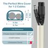 Wire Covers for 2 Cords, 68in Wire Hider on Wall Mounted, Beige Cord Cover Kit, Cable Cover Paintable, Cable Concealer for Extension Cord, Ethernet Cable, Speaker Wire Hider, 4X L17in W0.7in H0.4in view 2