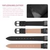 Elegant Slim Leather Compatible with Fitbit Luxe Watch Band,Strap Wristband, Soft Bracelet Replacement, Screen Protector(Black Black) view 3