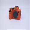 BolinUS For A7 IV Case, Fullbody Ultra-thin Lightweight Rubber Soft Silicone Housing Case Bag Cover for Sony Alpha A7 IV A7IV (Orange) view 3