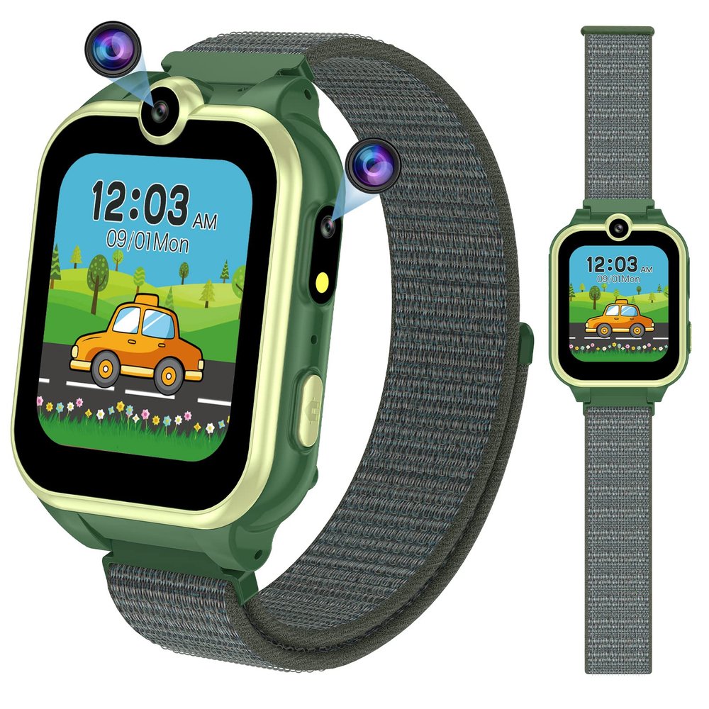 Kids Smart Watch Girls Boys, Gifts for 4-10 Years Old Dual Camera Touchscreen Smart Watch for Kids with 18 Games Music Video Player Alarm Clock Flashlight Educational Toys Toddles Birthday Gifts