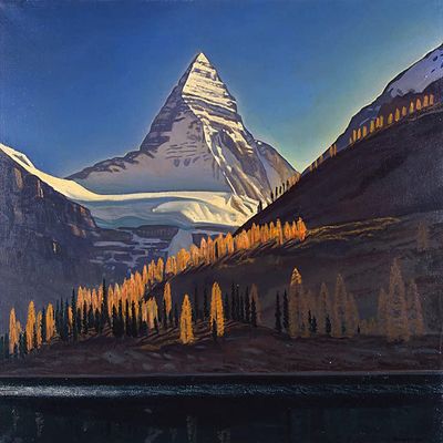 ROCKWELL KENT : Mount Assiniboine. Canadian Rockies : Archival Quality Art Print