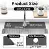 LOPNUR Cuttable Faucet Mat for Kitchen Sink, Long 24x5.5 Inch, Dark Grey view 3