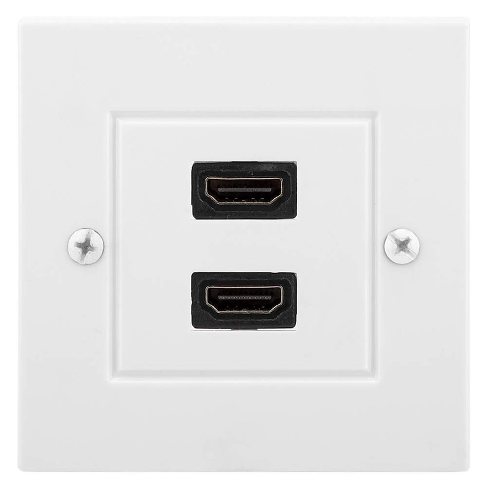 2 Port White Port HD Output Wall Plate Panel for Hotel Home Office Building US Standard, HD Output Wall Plate, HD Output Wall Plate, 2 Port White Port HD Output Wall HD Output Wall plat