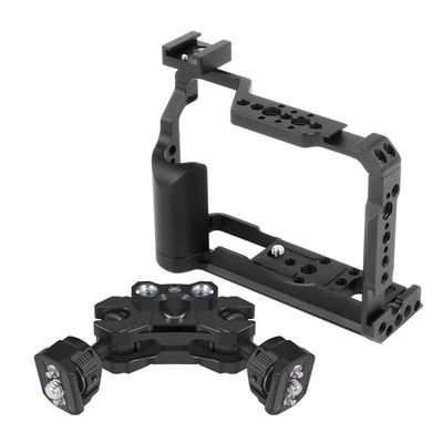 FEICHAO Magic Arm Kit Anti-loosening with Super Clamp/Camera Cage Aluminum Alloy Compatible with Fuji XT20/XT30, Ninja F5Pro Camera (with Cage)