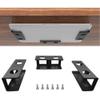 IFCASE Under Desk Laptop Mount, Metal Under Desk Shelf Holder for Laptop, Mac mini, MacBook, Keyboard with Anti-Scratch Silicone (Black) view 1