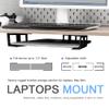IFCASE Under Desk Laptop Mount, Metal Under Desk Shelf Holder for Laptop, Mac mini, MacBook, Keyboard with Anti-Scratch Silicone (Black) view 2