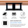 IFCASE Under Desk Laptop Mount, Metal Under Desk Shelf Holder for Laptop, Mac mini, MacBook, Keyboard with Anti-Scratch Silicone (Black) view 4