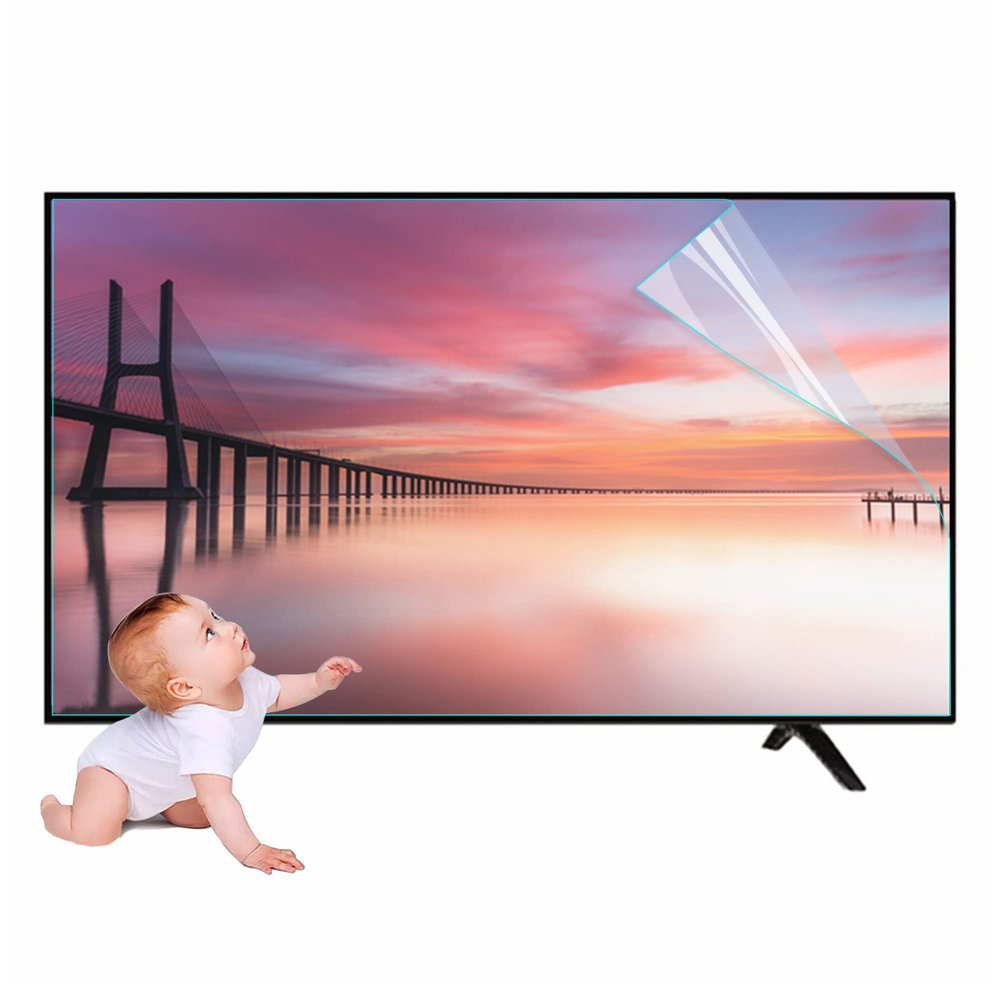 XRRX 32-75 Inch TV Anti-Blue Light Matte Filter - Anti Glare TV Screen Protector Anti UV Anti-Reflection Rate Up to 90%, Relieve Eye Strain for TCL/Samsung/Toshiba/Sony/LG/Hisense / 58in1269x721mm