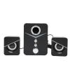 ASHATA Bluetooth Computer Speakers,Compact Computer Speaker with Subwoofer,Desktop Multimedia Speaker Deep Bass 2.1 Channel,with Blue Ambient Light,for Wedding Party(Black) view 1