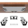IFCASE Under Desk Laptop Mount, Metal Under Desk Shelf Holder for Laptop, Mac mini, MacBook, Keyboard with Anti-Scratch Silicone (Silver) view 1