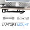 IFCASE Under Desk Laptop Mount, Metal Under Desk Shelf Holder for Laptop, Mac mini, MacBook, Keyboard with Anti-Scratch Silicone (Silver) view 2