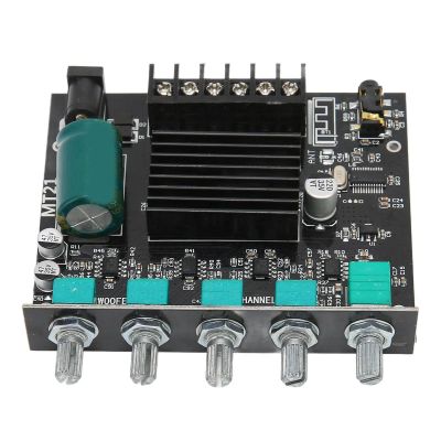 2 x 50W 2.1 Channel Power Amplifier Board, DC12 to 24V AUX BT5.0 Audio Stereo AMP Board, 15 to 100W Digital Power Amplifier Board for Speaker Home Sound System DIY