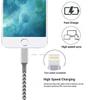 5 Pack 6/6/6/3/3 USB Nylon Charger Adapter Cable,Grey view 2