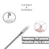 5 Pack 6/6/6/3/3 USB Nylon Charger Adapter Cable,Grey view 3