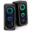 beFree Sound 2.0 Computer Gaming Speakers with LED RGB Lights, Black view 2