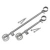 SatelliteSale Universal 2 Support Arms Adjustable Telescopic Monopoles Braces with Screws and Mastic Pitch Pads Short 19" and Long 33" view 1