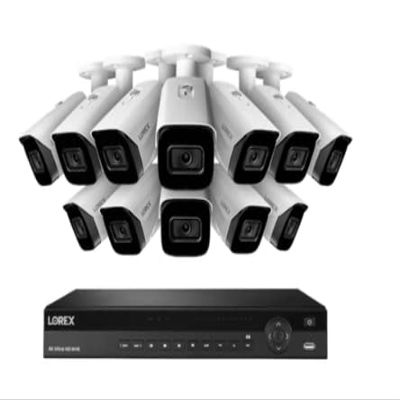 16-Channel Nocturnal NVR System with 4K (8MP) Smart IP Security Cameras with Real-Time 30FPS Recording and Listen-in Audio- NC4K3F-164WB-1