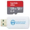 SanDisk 128GB Ultra MicroSDXC Memory Card Works with Motorola Phone Moto G 2022, Moto G Stylus 5G 2022, Moto G52 (SDSQUA4-128G-GN6MN) Bundle with 1 Everything But Stromboli MicroSDXC & SD Card Reader view 1