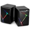 beFree Sound Dual Compact LED Gaming Speakers, Black view 1