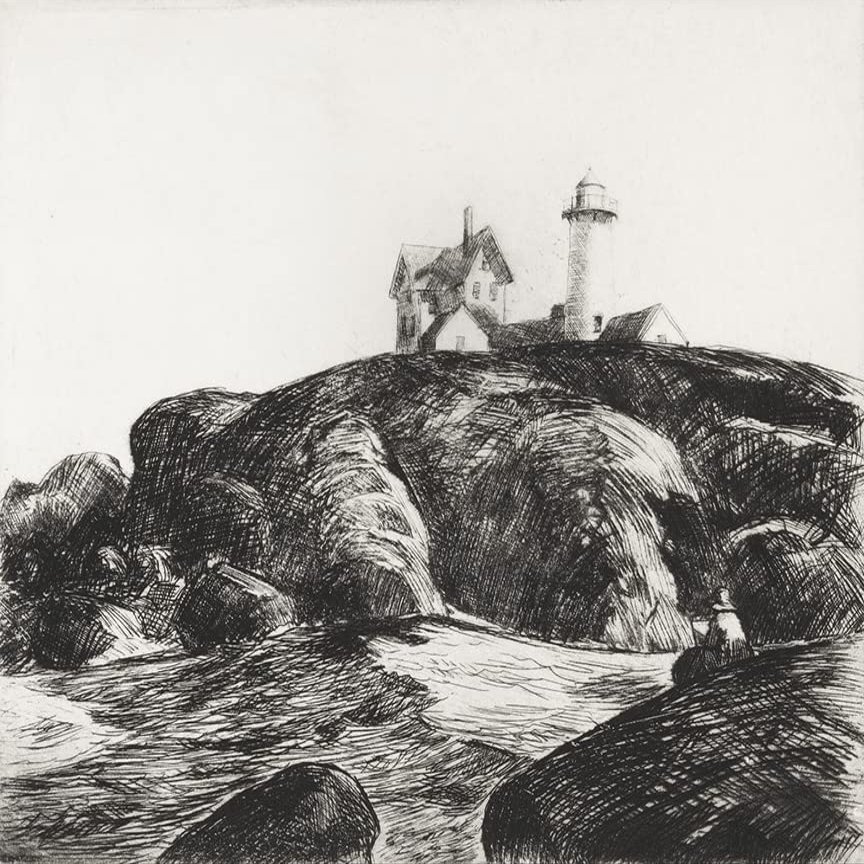 Edward Hopper : The Lighthouse, Maine : 1923 : Archival Art Print